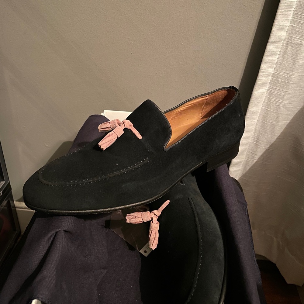 Men’s Fairfax& Favor dress shoes navy/pink